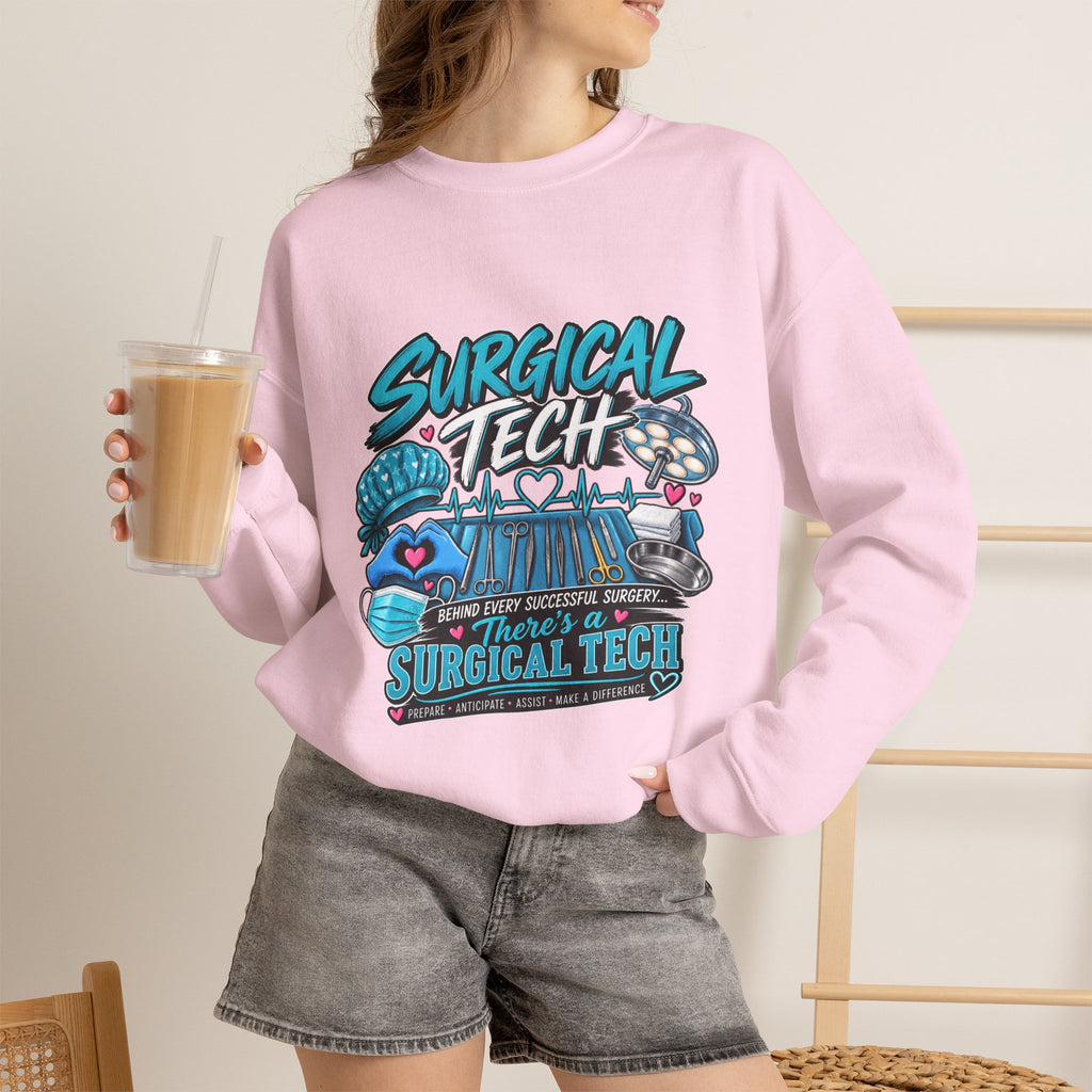 Surgical Tech Crewneck Sweatshirt – Proud Surgical Technician Graphic Sweater