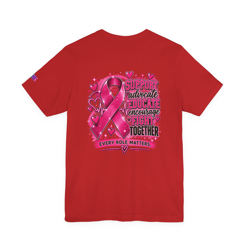 Breast Cancer Awareness Tee — "Healthcare Heroes Wear Pink" Support Ribbon Shirt