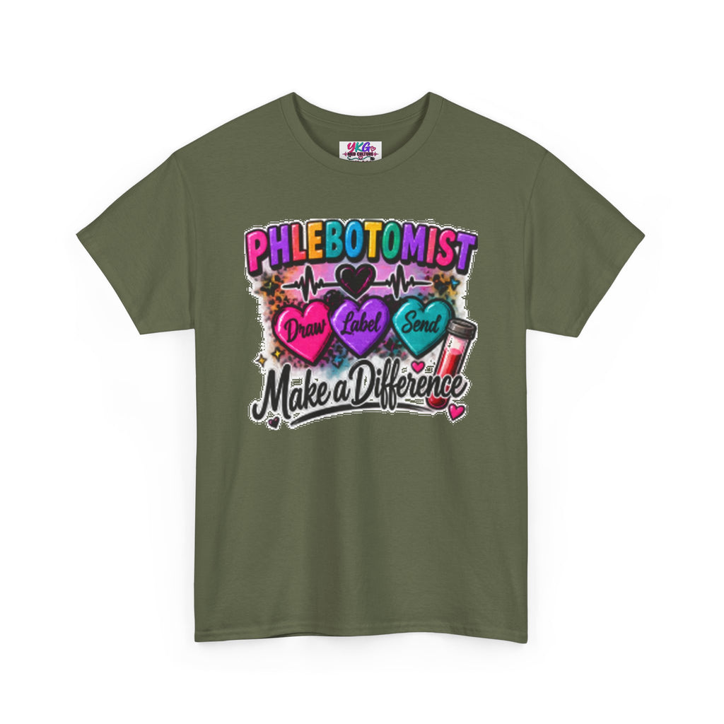 Phlebotomist Make a Difference Tee — Heartbeat & ‘Dream Love Send’ Graphic Shirt