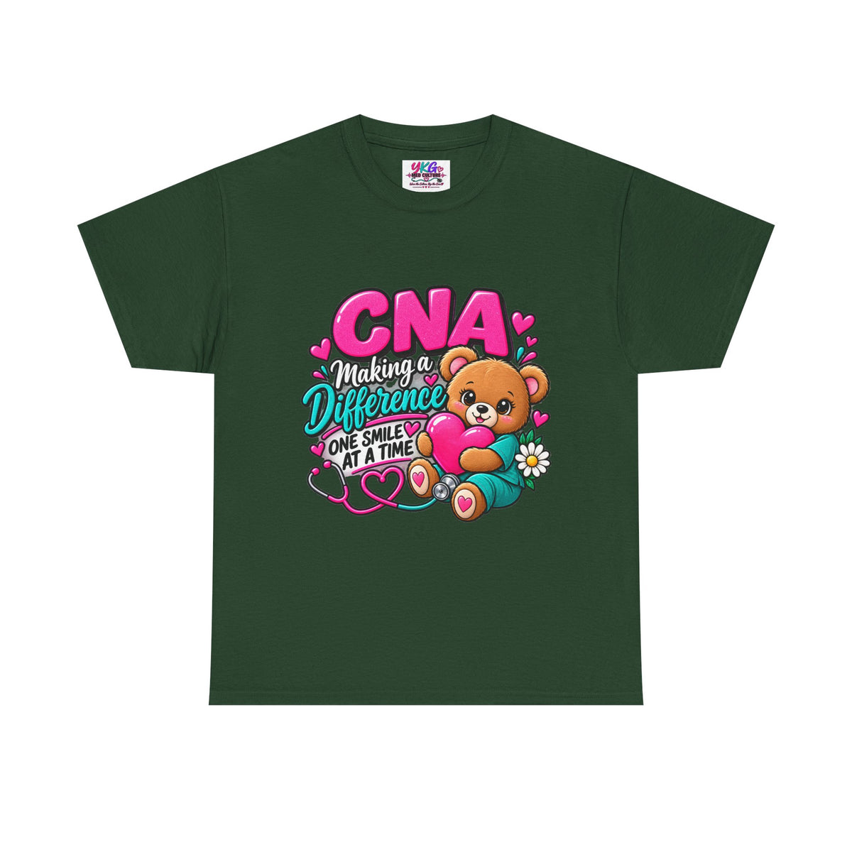 CNA Making a Difference Teddy T‑Shirt — Cute Caregiver Appreciation Tee