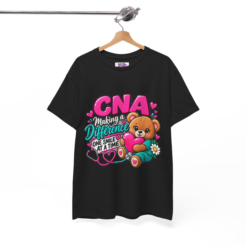 CNA Making a Difference Teddy T‑Shirt — Cute Caregiver Appreciation Tee