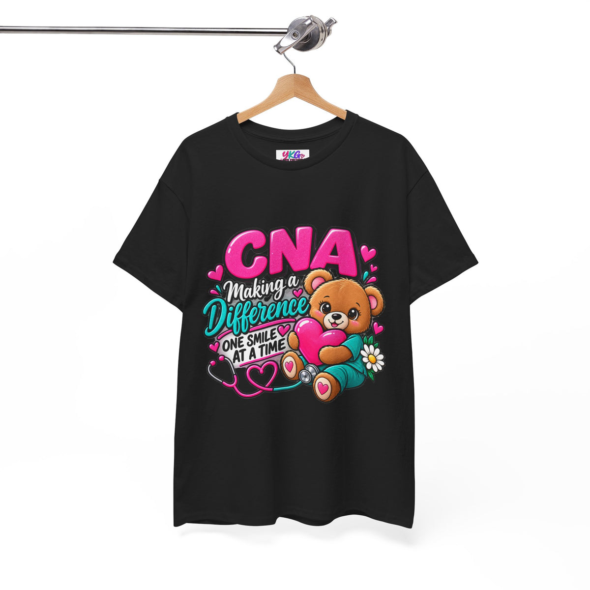 CNA Making a Difference Teddy T‑Shirt — Cute Caregiver Appreciation Tee