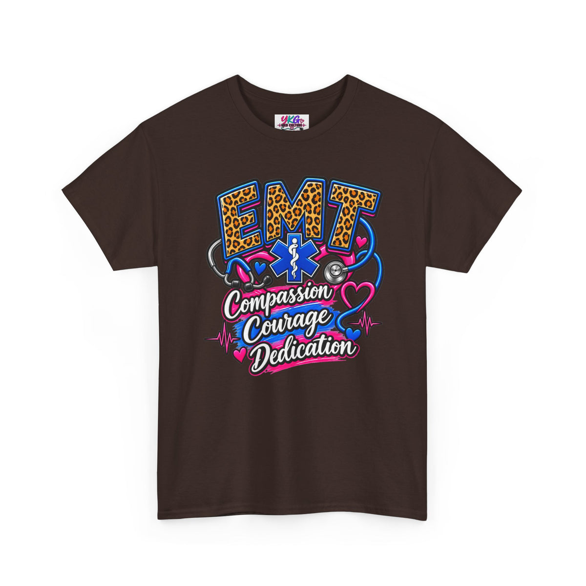 EMT Compassion Courage Dedication T-Shirt — Paramedic & First Responder Tribute Tee