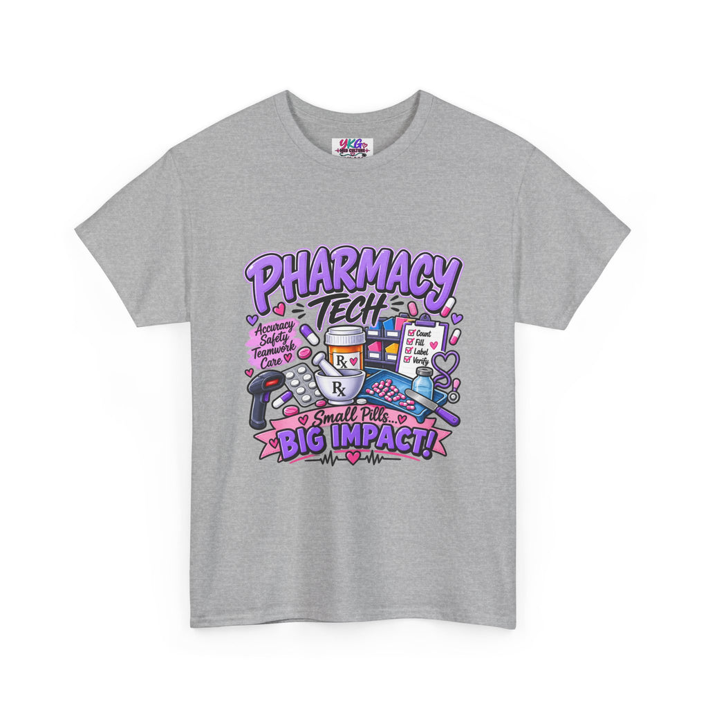 Pharmacy Tech Big Impact T-Shirt — Cute Pharmacy Technician Graphic Tee