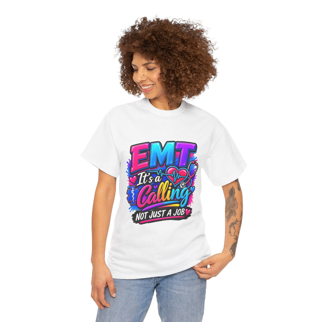 EMT T-Shirt — “It’s a Calling, Not Just a Job” Colorful EMS Tee