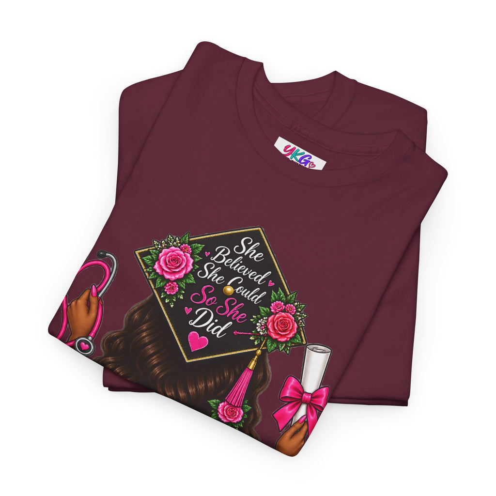 Nurse Grad T-Shirt — "Behind Every Great Nurse" Tribute Tee