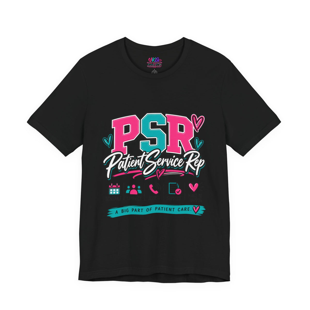 PSR Patient Service Rep T-Shirt – Cute Pink & Teal Medical Staff Tee