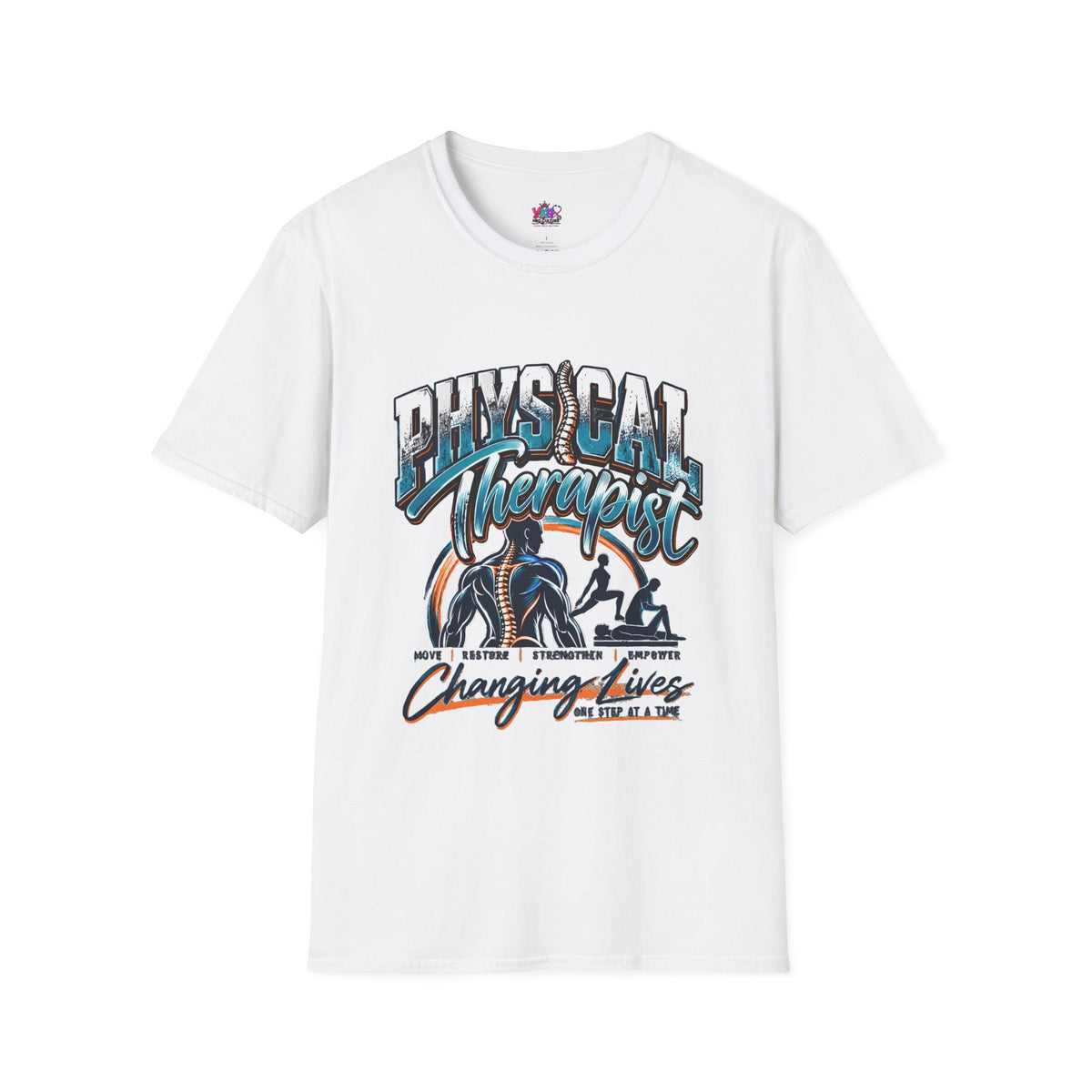 Physical Therapist T-Shirt – "Changing Lives One Step at a Time" Graphic Tee
