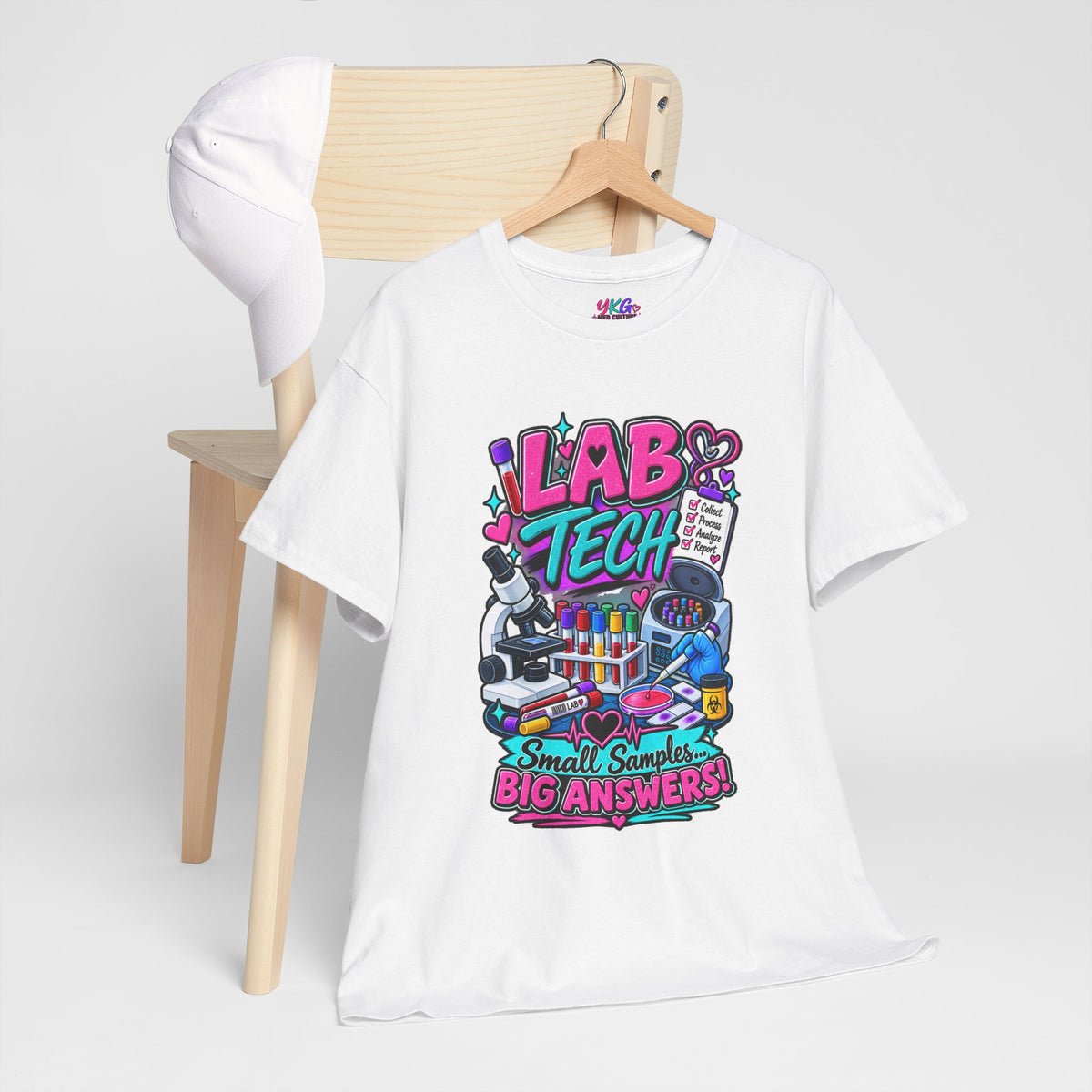 Lab Tech T-Shirt — “Lab Tech: Small Samples, Big Answers” Graphic Tee