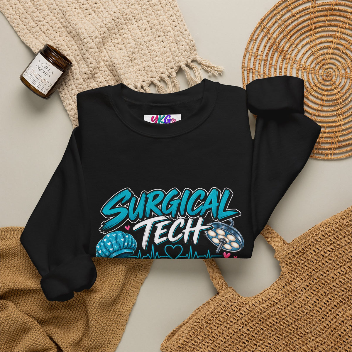 Surgical Tech Crewneck Sweatshirt – Proud Surgical Technician Graphic Sweater
