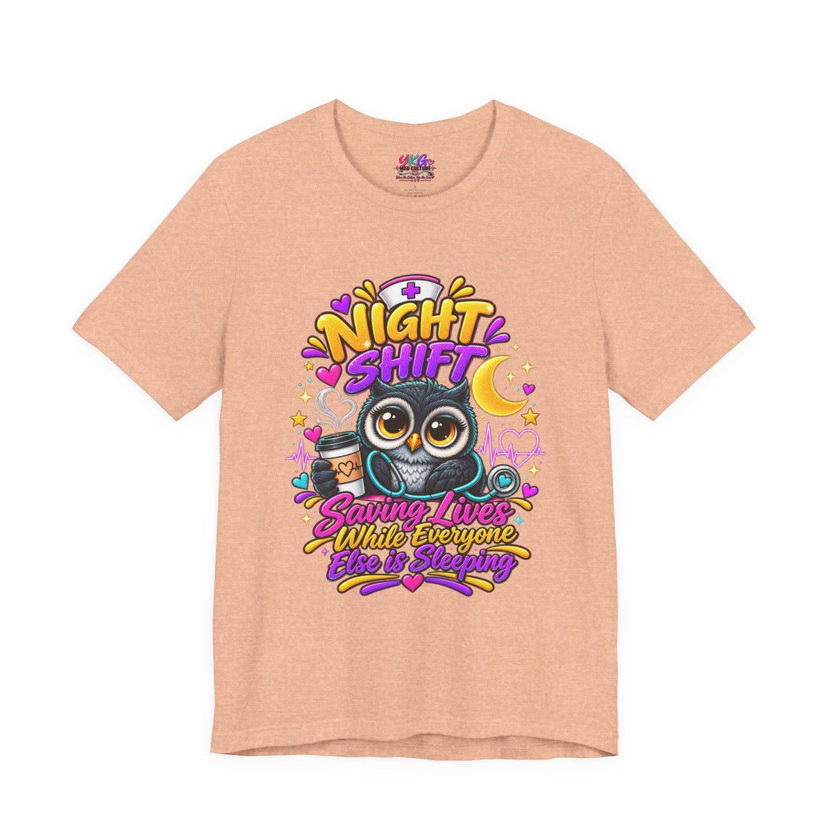 Night Shift Nurse T‑Shirt – "Night Shift: Saving Lives While Everyone Else Is Dreaming"