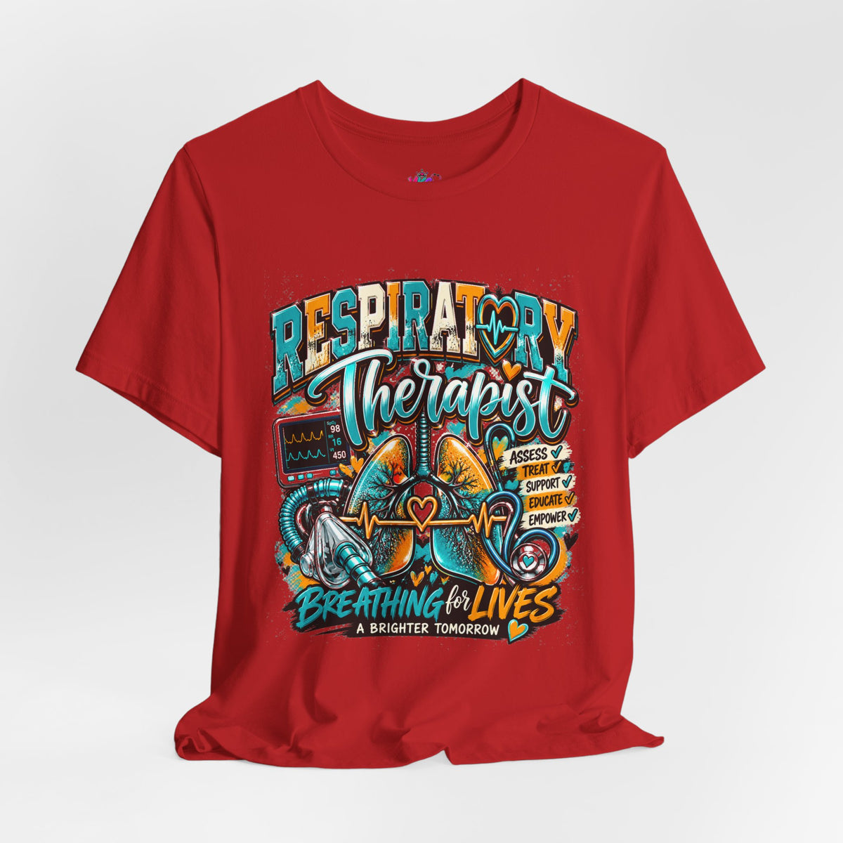 Respiratory Therapist T‑Shirt – 'Breathing for Lives' Medical Crew Tee