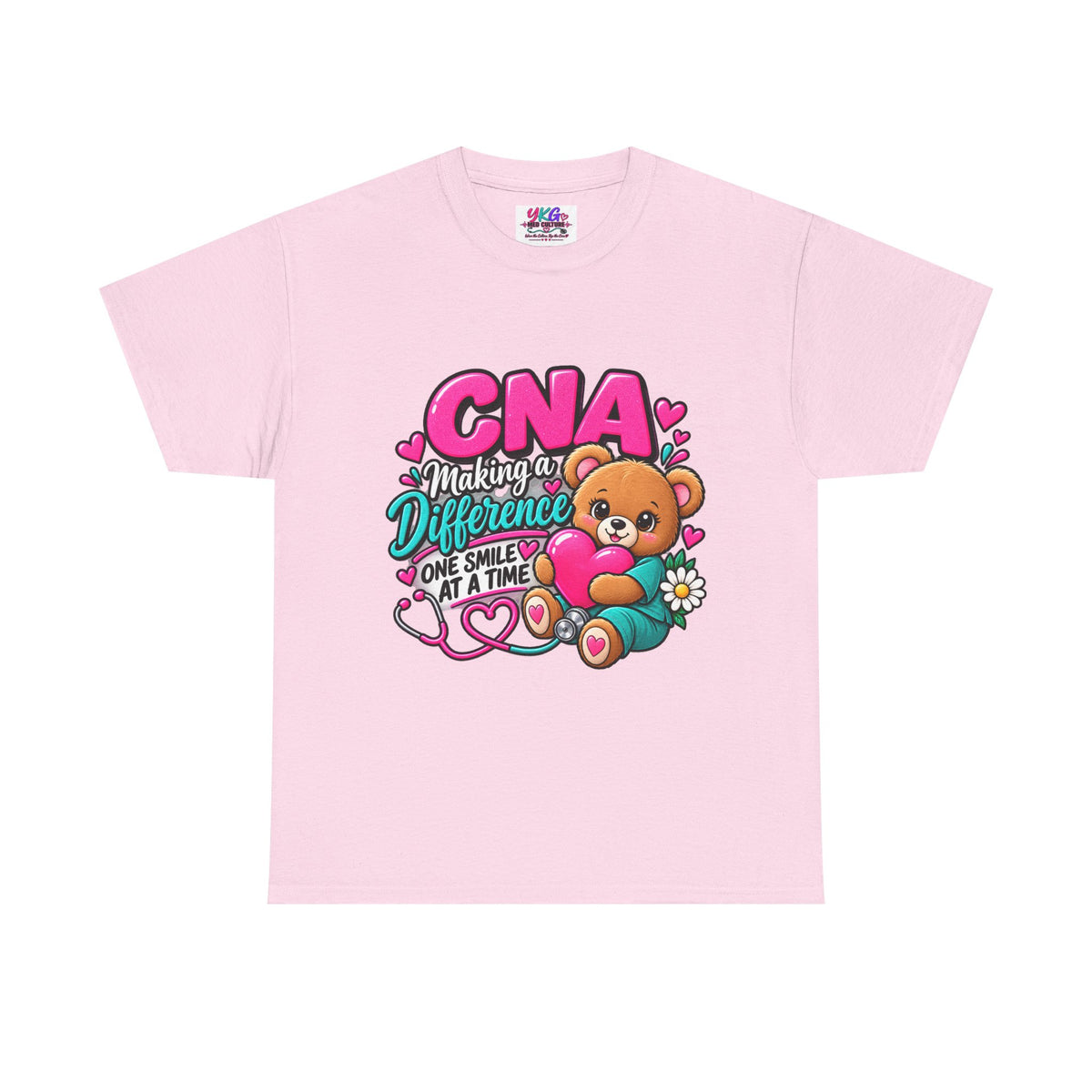 CNA Making a Difference Teddy T‑Shirt — Cute Caregiver Appreciation Tee