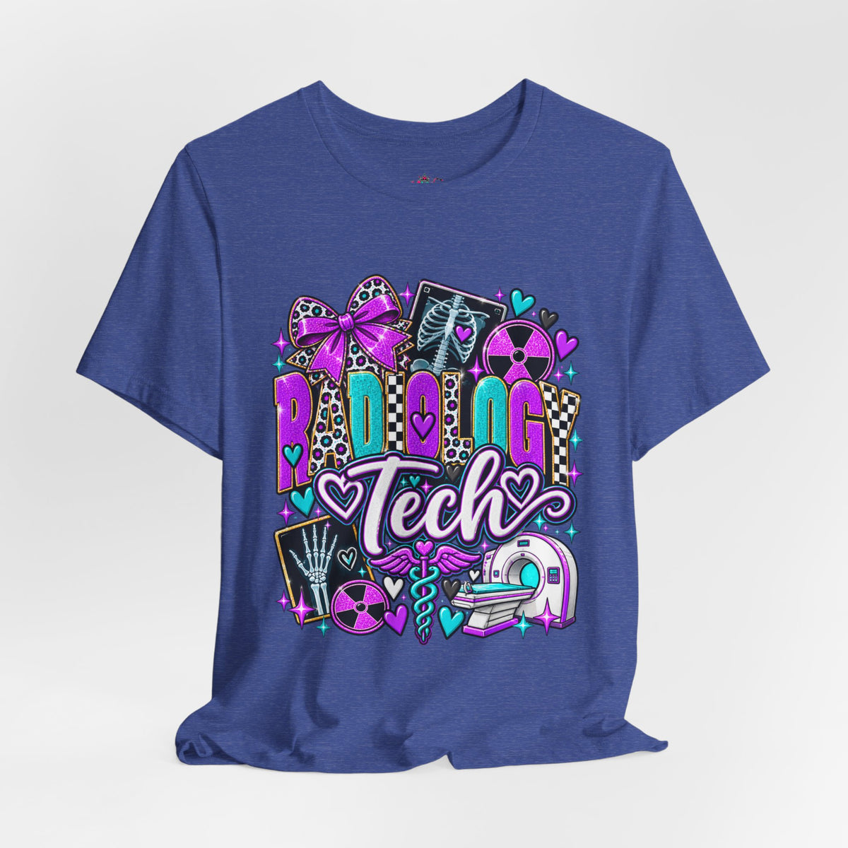 Radiologic Tech Graphic Tee — Cute X-Ray & Hearts Radiology Shirt