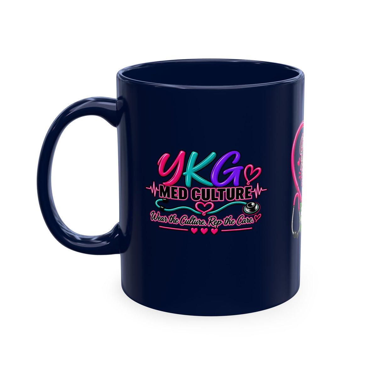 Grateful Thankful Blessed Nurse Mug — Floral Stethoscope Ceramic Coffee Cup