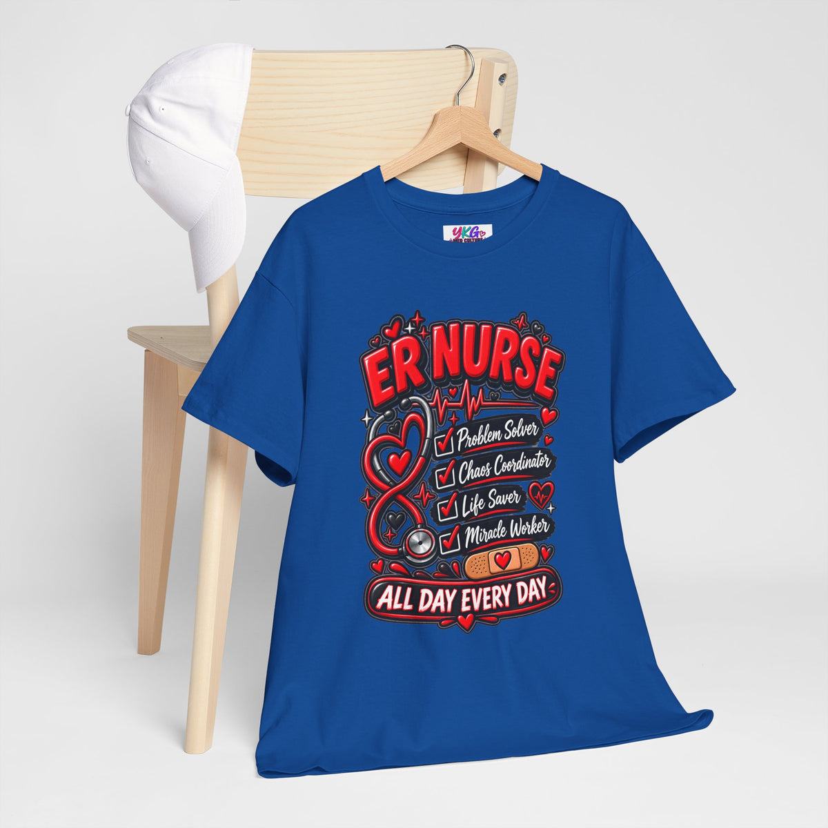 ER Nurse T-Shirt — "All Day Every Day" Proud Emergency RN Graphic Tee