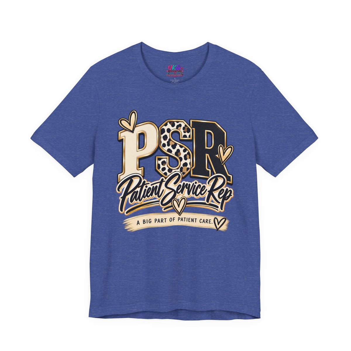 Patient Service Rep Tee – PSR Leopard Heart Design