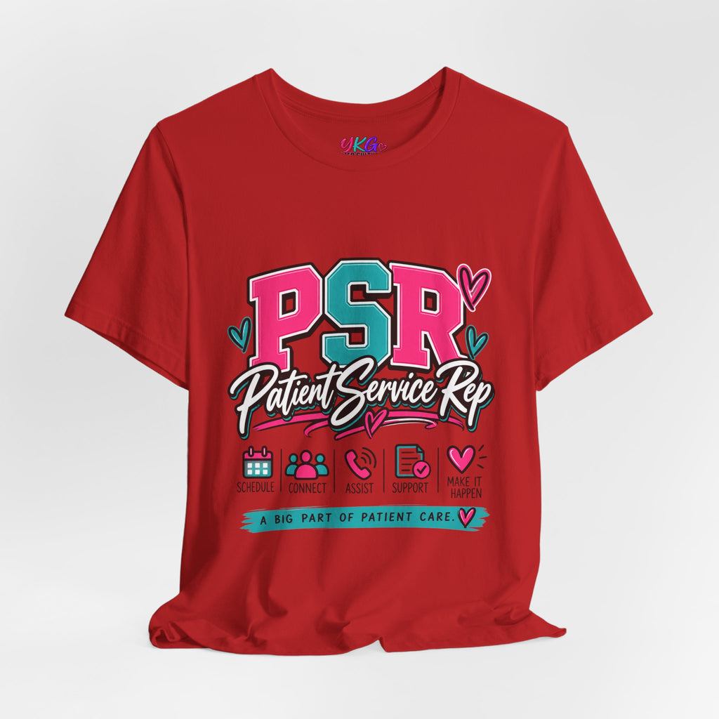 PSR Patient Service Rep T-Shirt – Cute Pink & Teal Medical Staff Tee