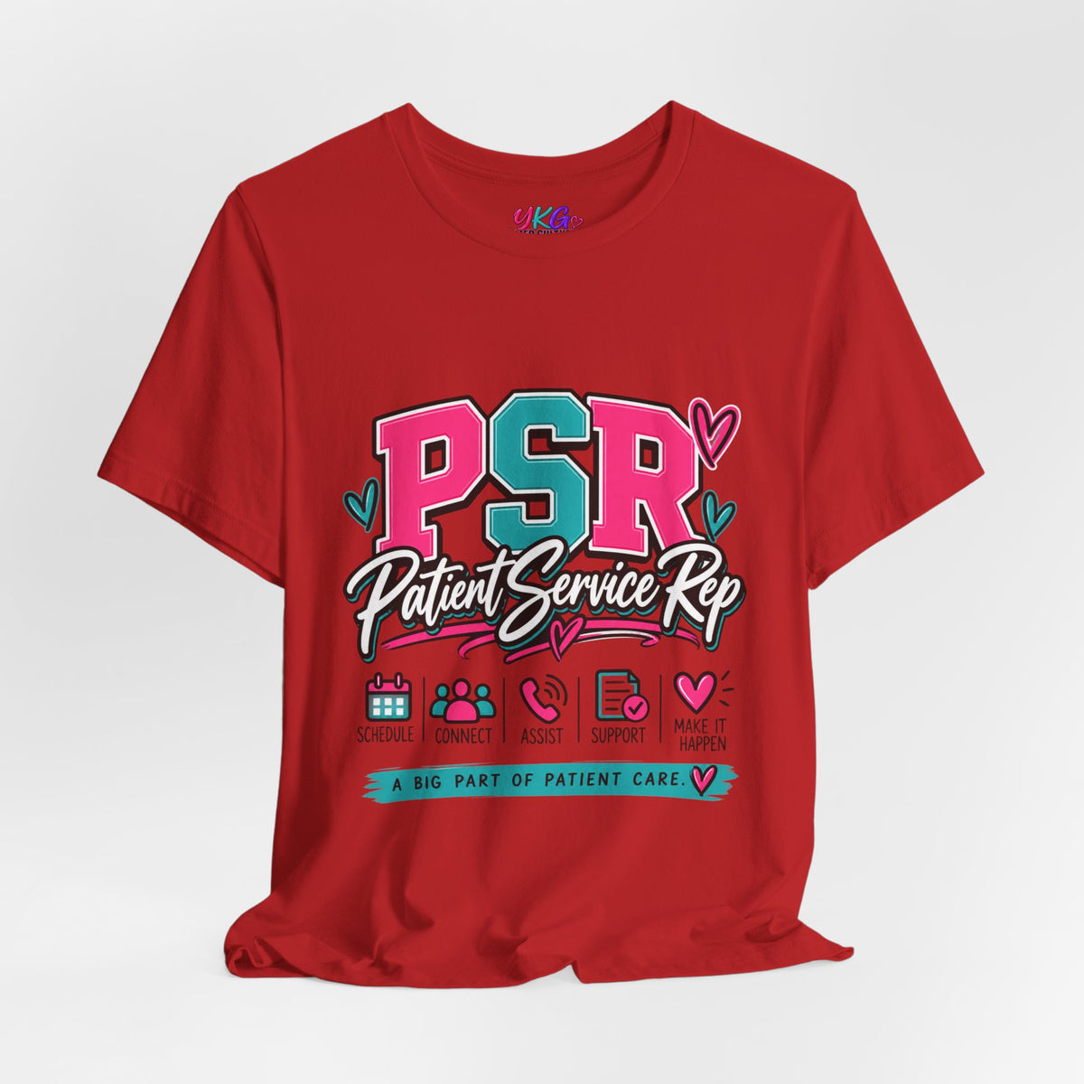 PSR Patient Service Rep T-Shirt – Cute Pink & Teal Medical Staff Tee