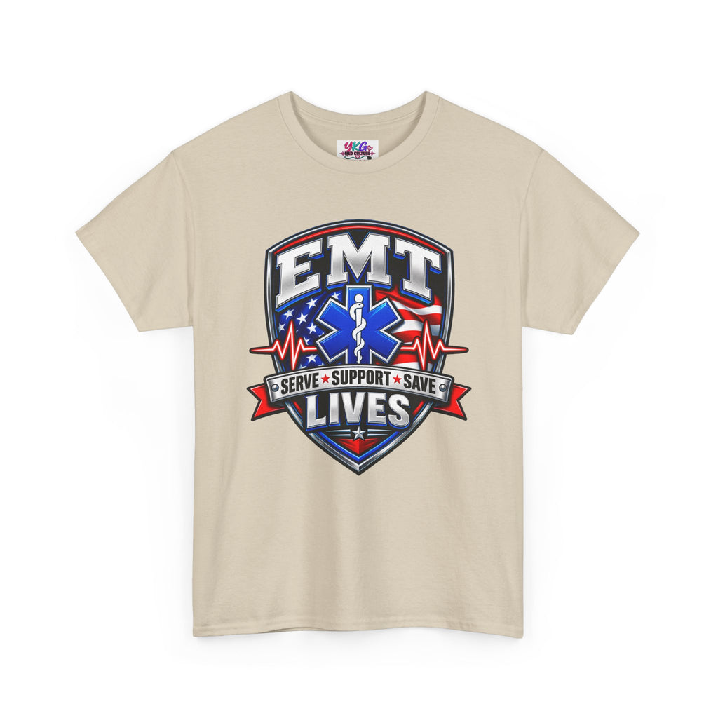 EMT Lives Tee — "Serve • Support • Save" EMS Shield Shirt