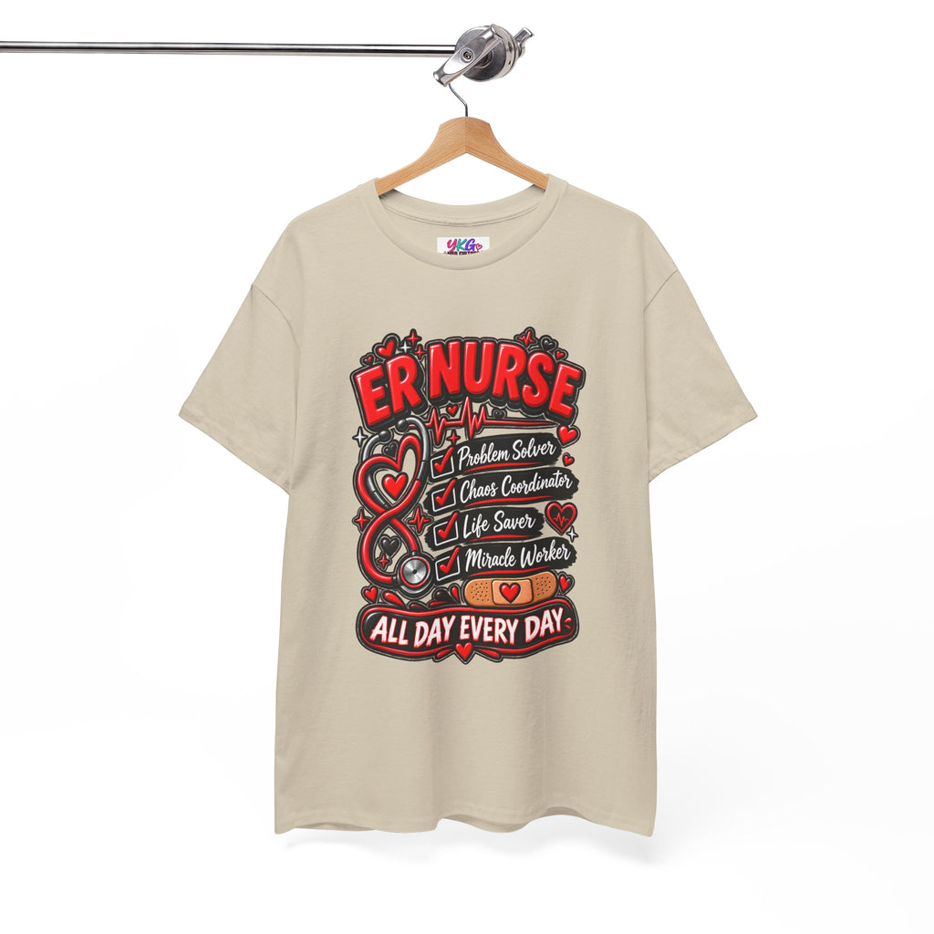 ER Nurse T-Shirt — "All Day Every Day" Proud Emergency RN Graphic Tee