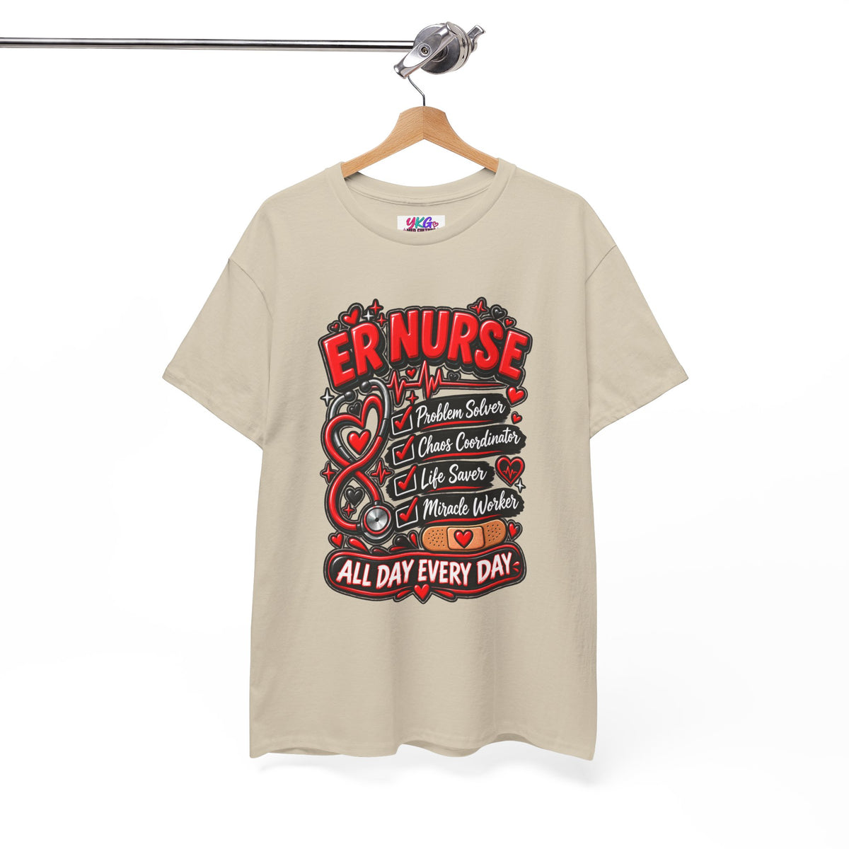 ER Nurse T-Shirt — "All Day Every Day" Proud Emergency RN Graphic Tee