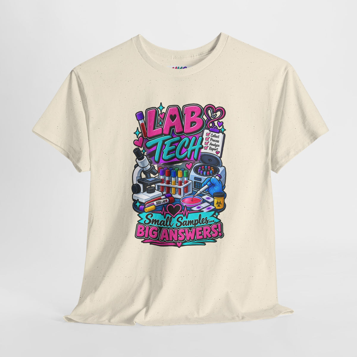 Lab Tech T-Shirt — “Lab Tech: Small Samples, Big Answers” Graphic Tee