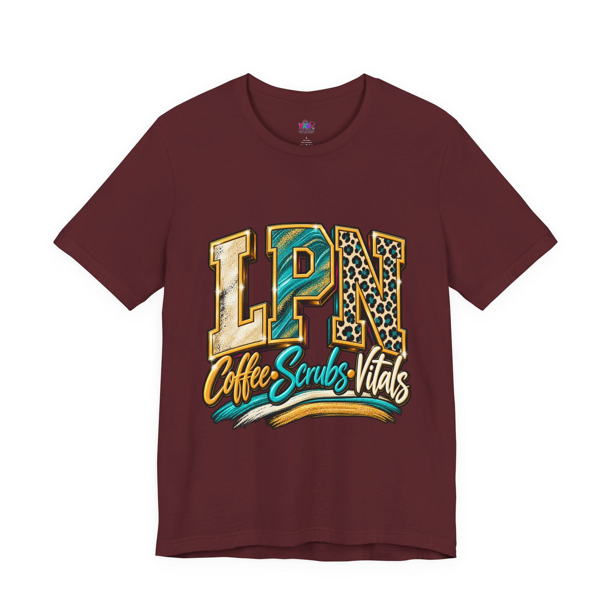 LPN Coffee Scrubs Vitals Tee — Nurse Graphic T-Shirt for Licensed Practical Nurses