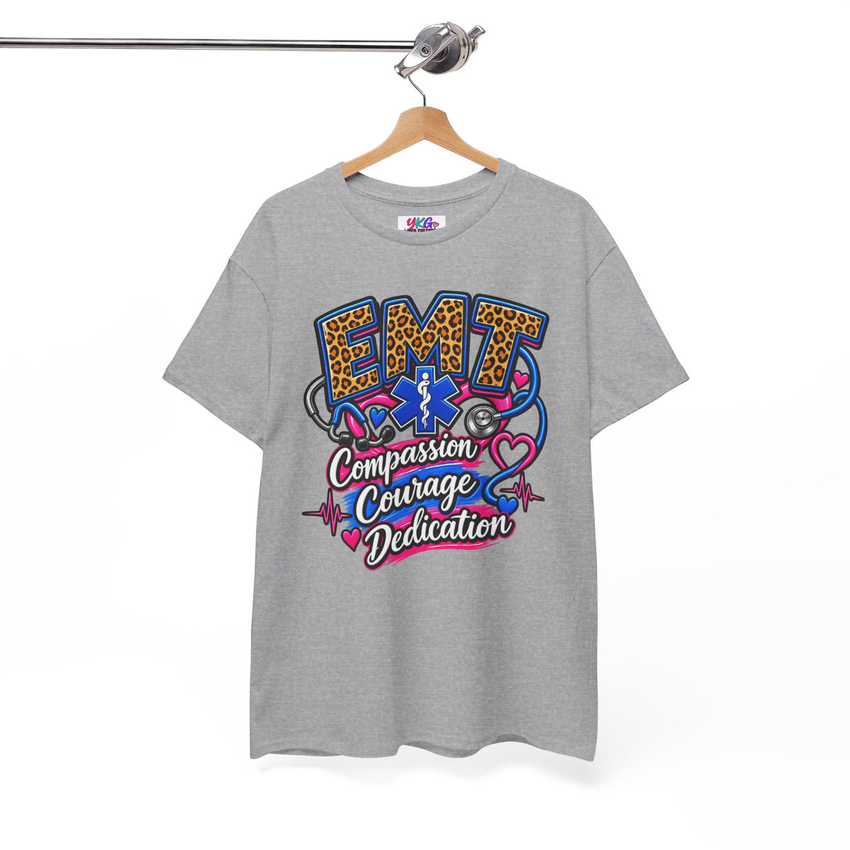 EMT Compassion Courage Dedication T-Shirt — Paramedic & First Responder Tribute Tee