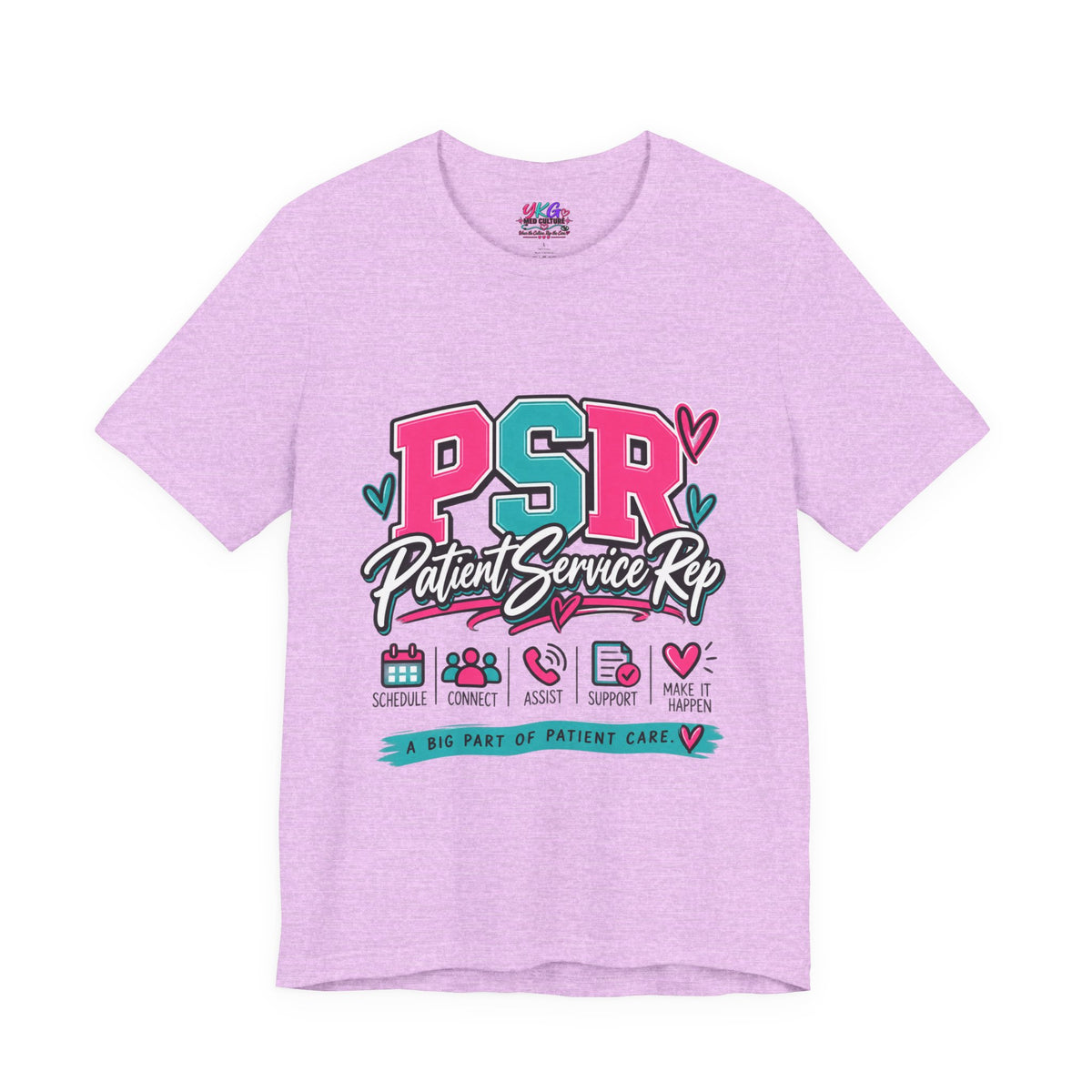 PSR Patient Service Rep T-Shirt – Cute Pink & Teal Medical Staff Tee