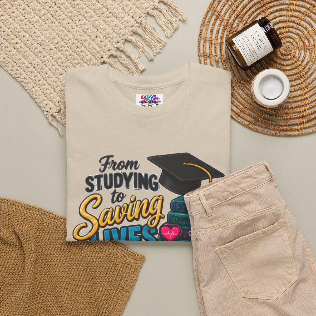 Saving Lives Nursing Graduate T-Shirt — "From Studying to Saving Lives" Graduation Tee