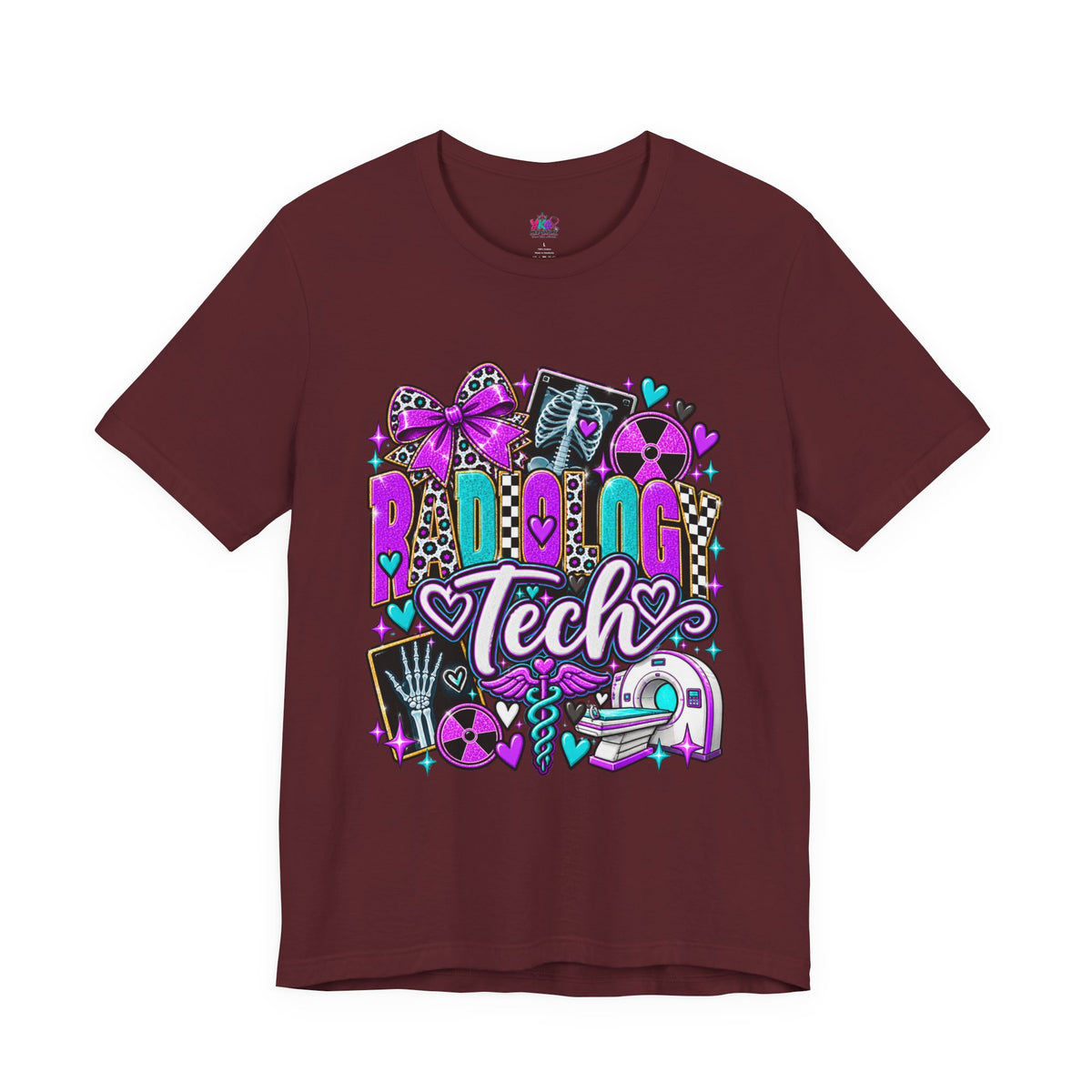 Radiologic Tech Graphic Tee — Cute X-Ray & Hearts Radiology Shirt