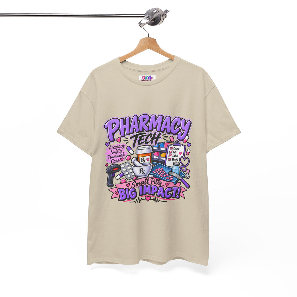 Pharmacy Tech Big Impact T-Shirt — Cute Pharmacy Technician Graphic Tee