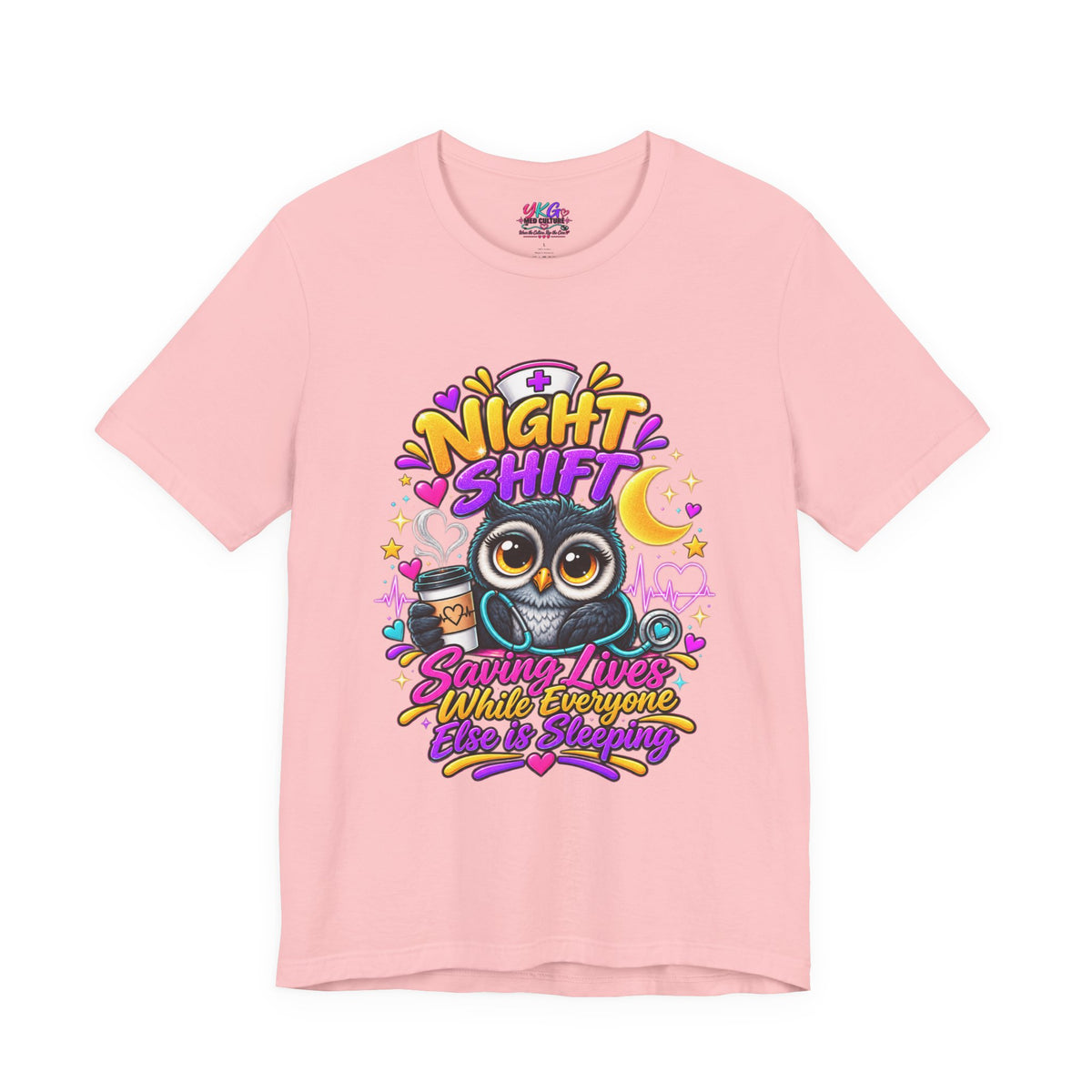 Night Shift Nurse T‑Shirt – "Night Shift: Saving Lives While Everyone Else Is Dreaming"