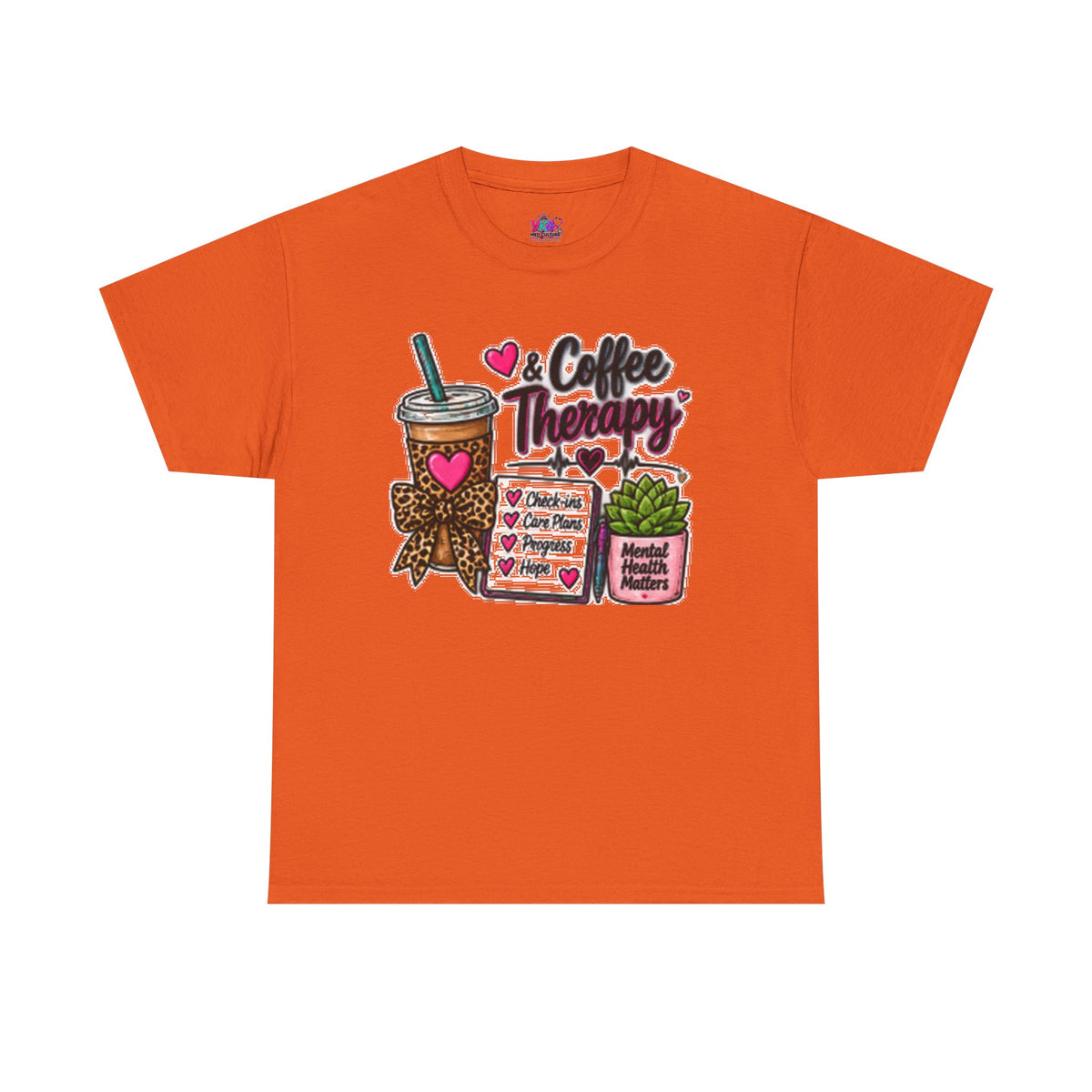 Coffee Therapy T-Shirt — Coffee, Plants & Self-Care Graphic Tee