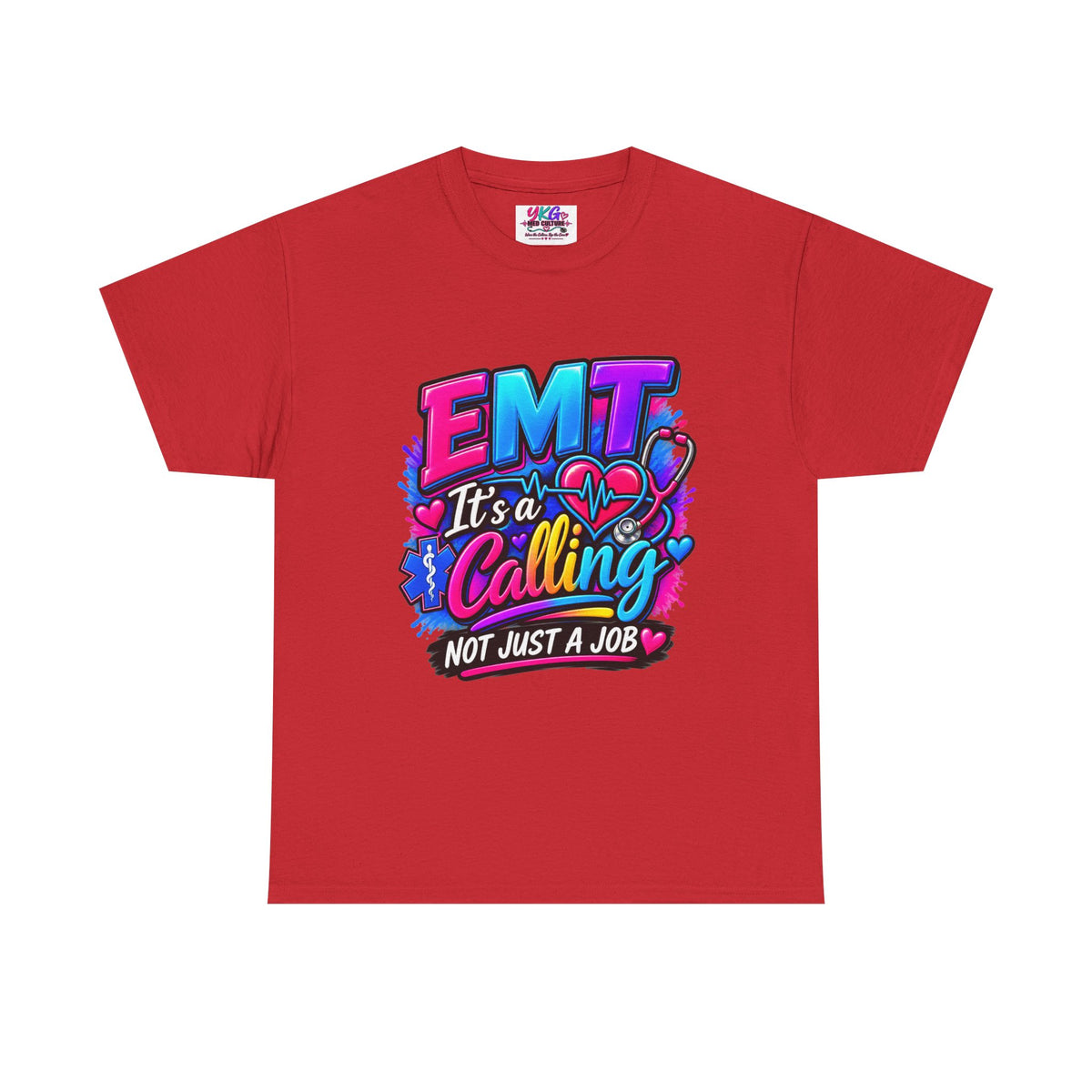 EMT T-Shirt — “It’s a Calling, Not Just a Job” Colorful EMS Tee