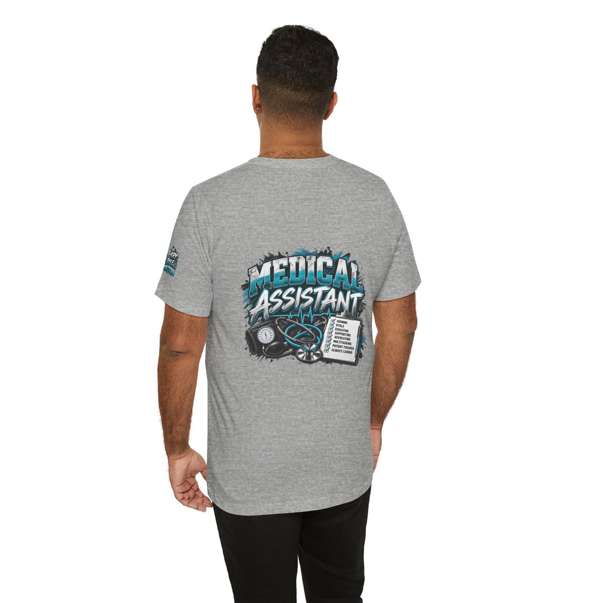 Medical Assistant T-Shirt — “MA Medical Assistant” Men’s Healthcare Jersey Graphic Tee