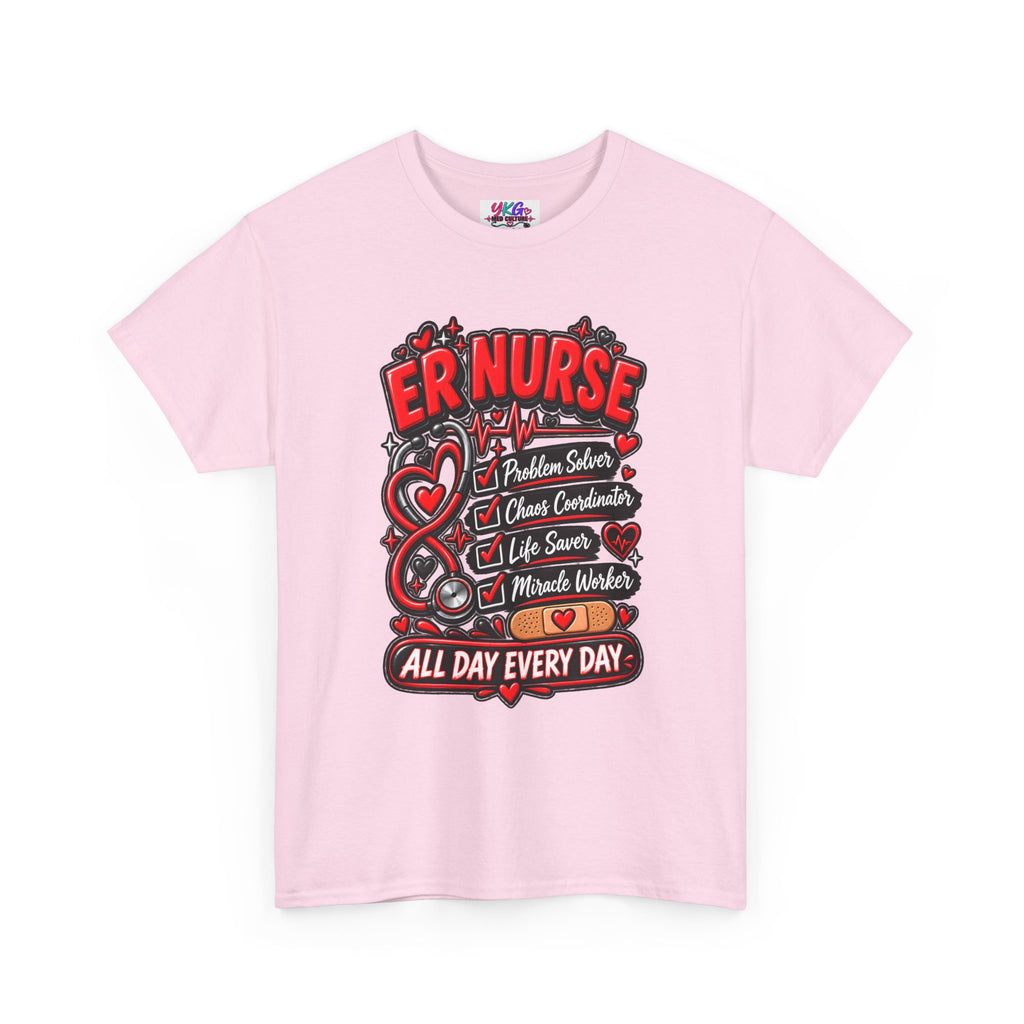ER Nurse T-Shirt — "All Day Every Day" Proud Emergency RN Graphic Tee