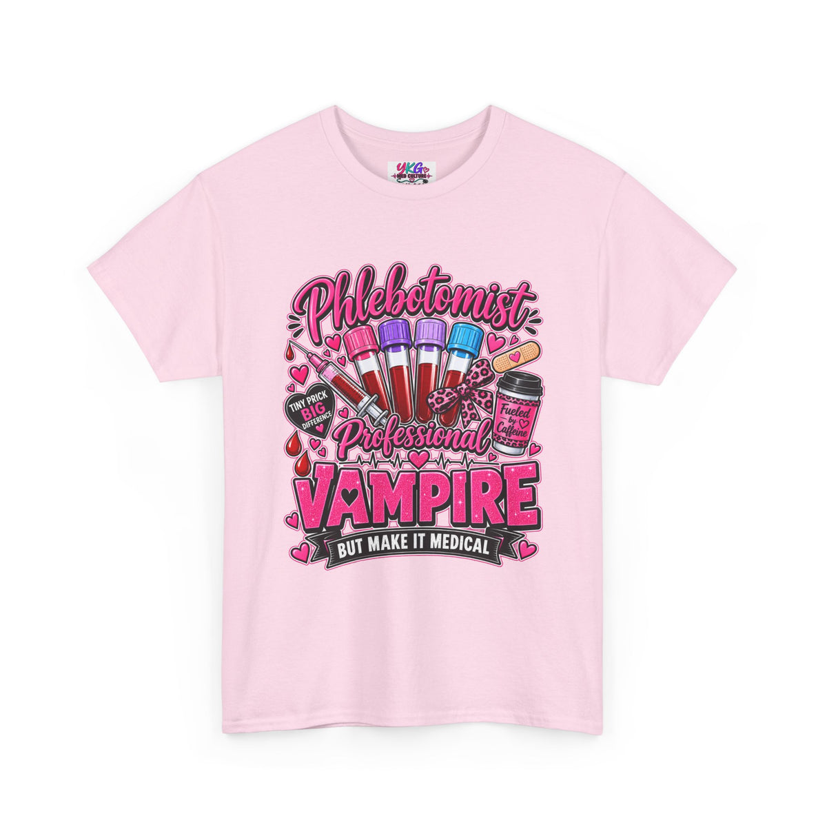 Phlebotomist Vampire T-Shirt – 'Professional Vampire but Make It Medical' Cute Medical Worker Tee