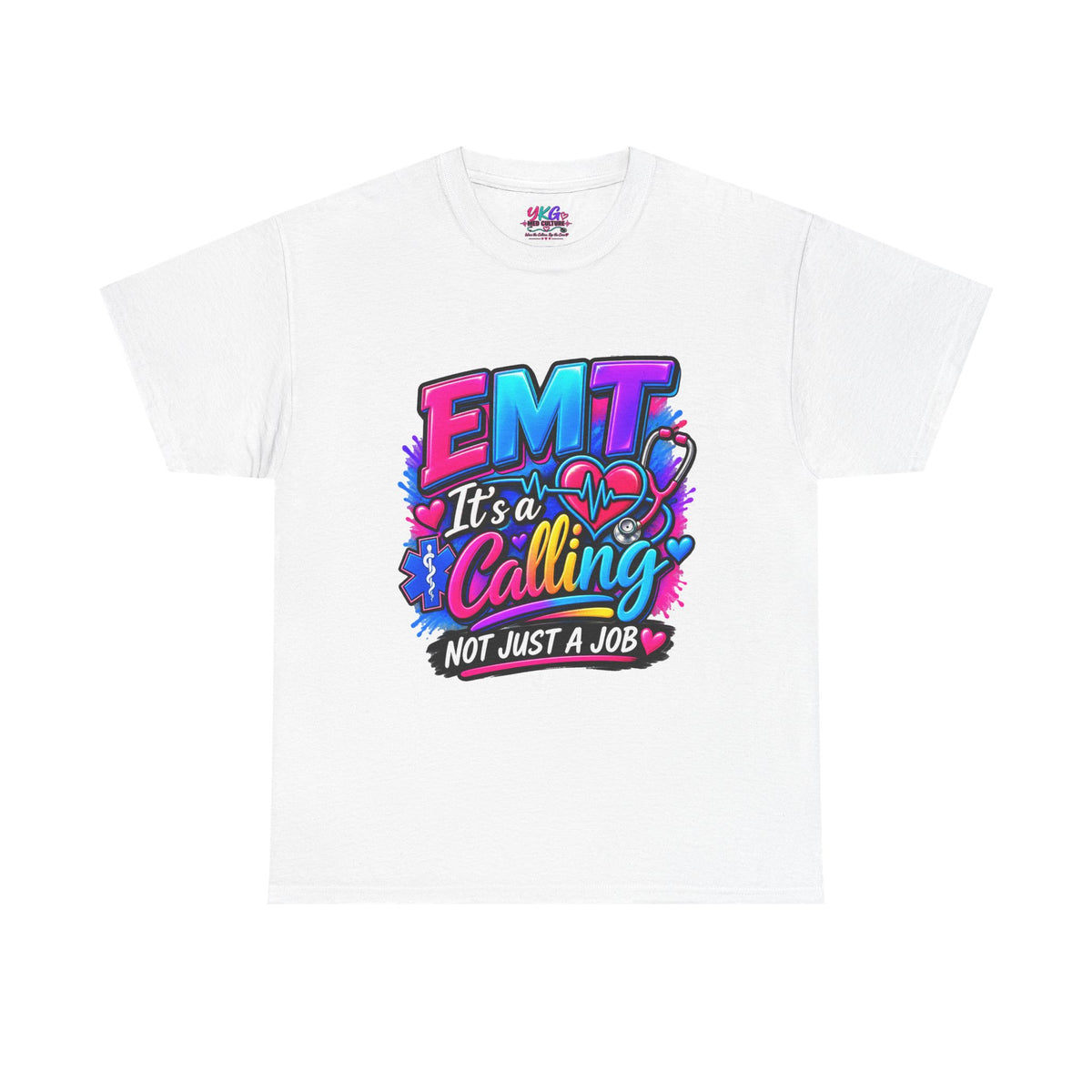EMT T-Shirt — “It’s a Calling, Not Just a Job” Colorful EMS Tee