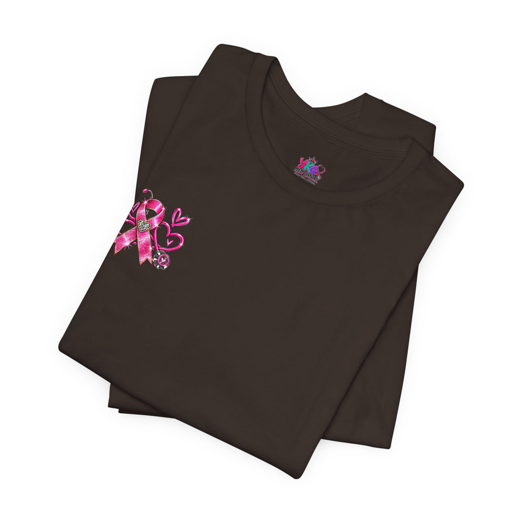Hope Looks Good On Healthcare Workers T-Shirt — Breast Cancer Awareness Healthcare Tee