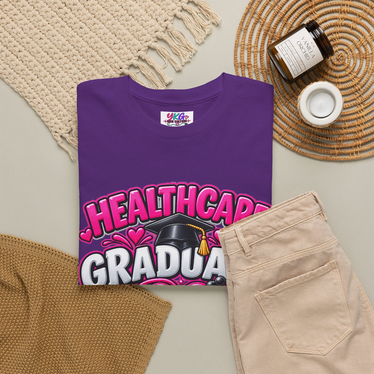 Healthcare Graduate T-Shirt — "Hearts Healed, Lives Changed" Nursing Grad Tee