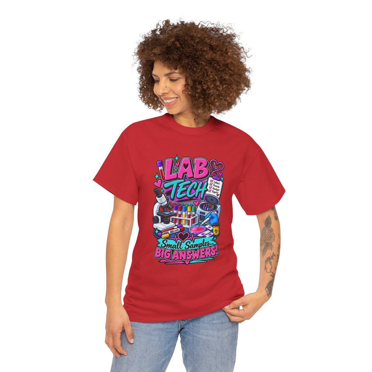 Lab Tech T-Shirt — “Lab Tech: Small Samples, Big Answers” Graphic Tee