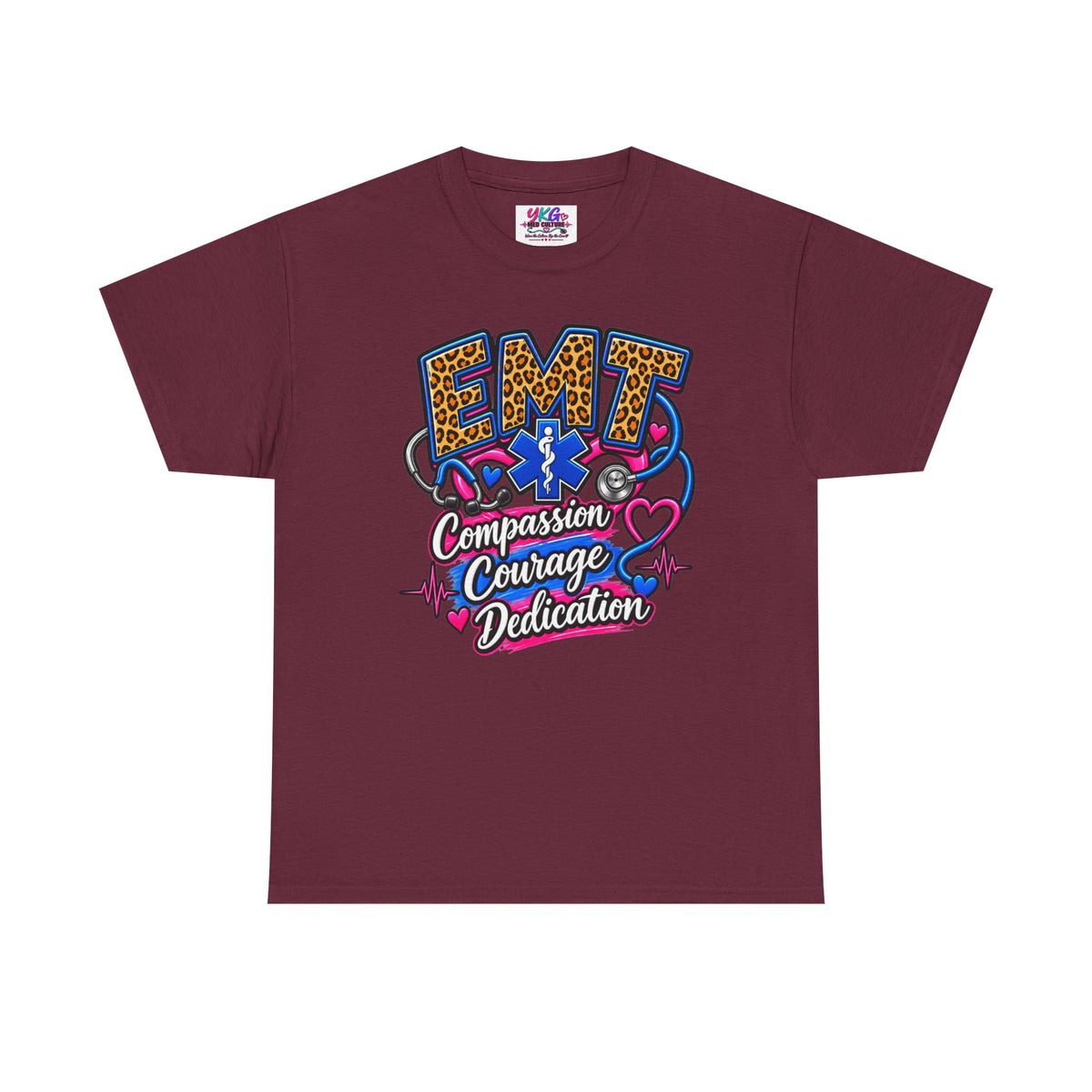 EMT Compassion Courage Dedication T-Shirt — Paramedic & First Responder Tribute Tee