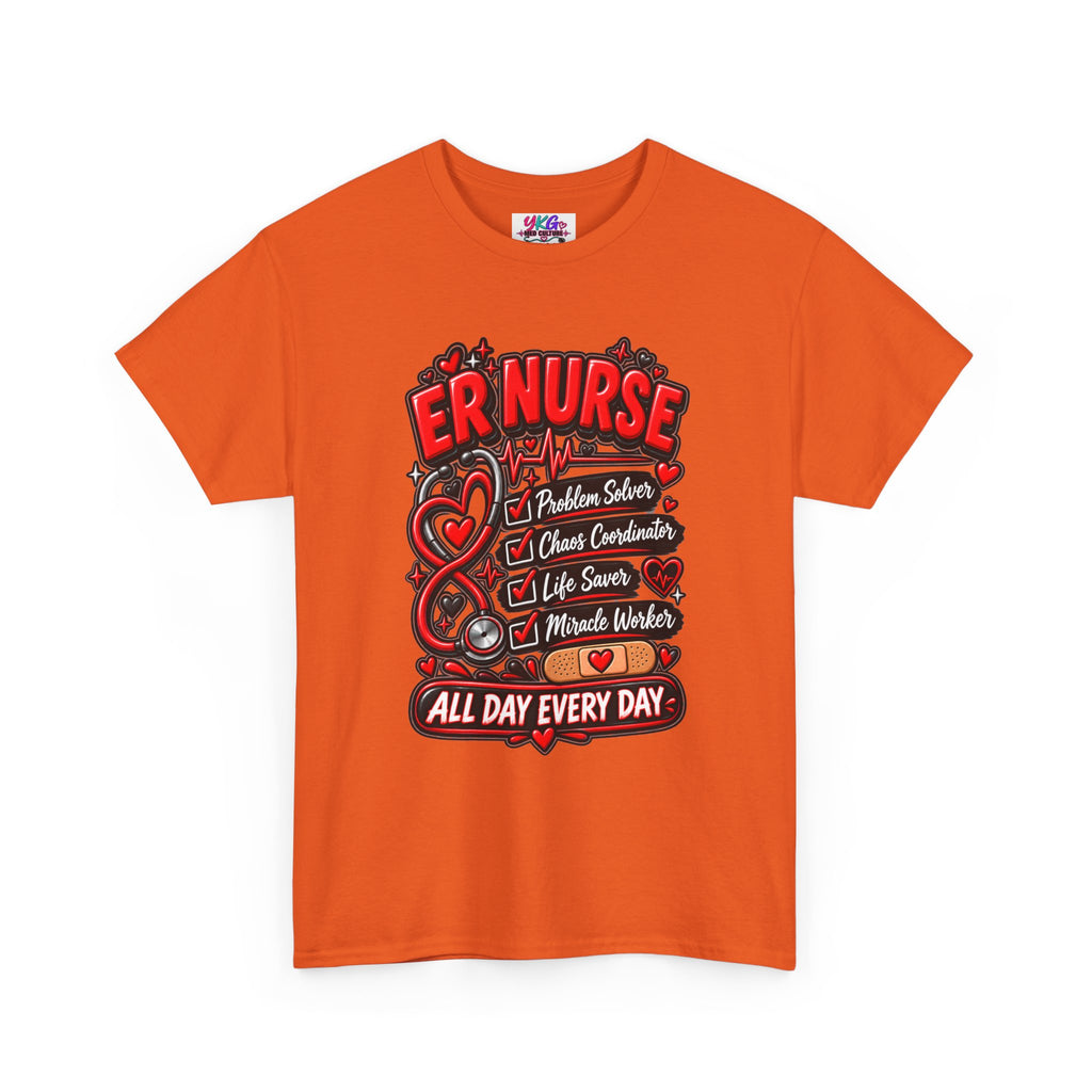 ER Nurse T-Shirt — "All Day Every Day" Proud Emergency RN Graphic Tee
