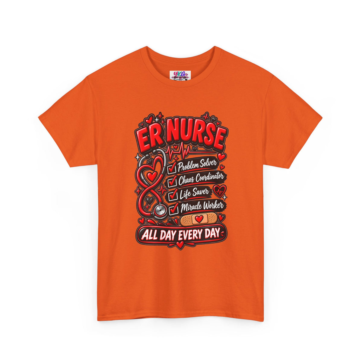 ER Nurse T-Shirt — "All Day Every Day" Proud Emergency RN Graphic Tee