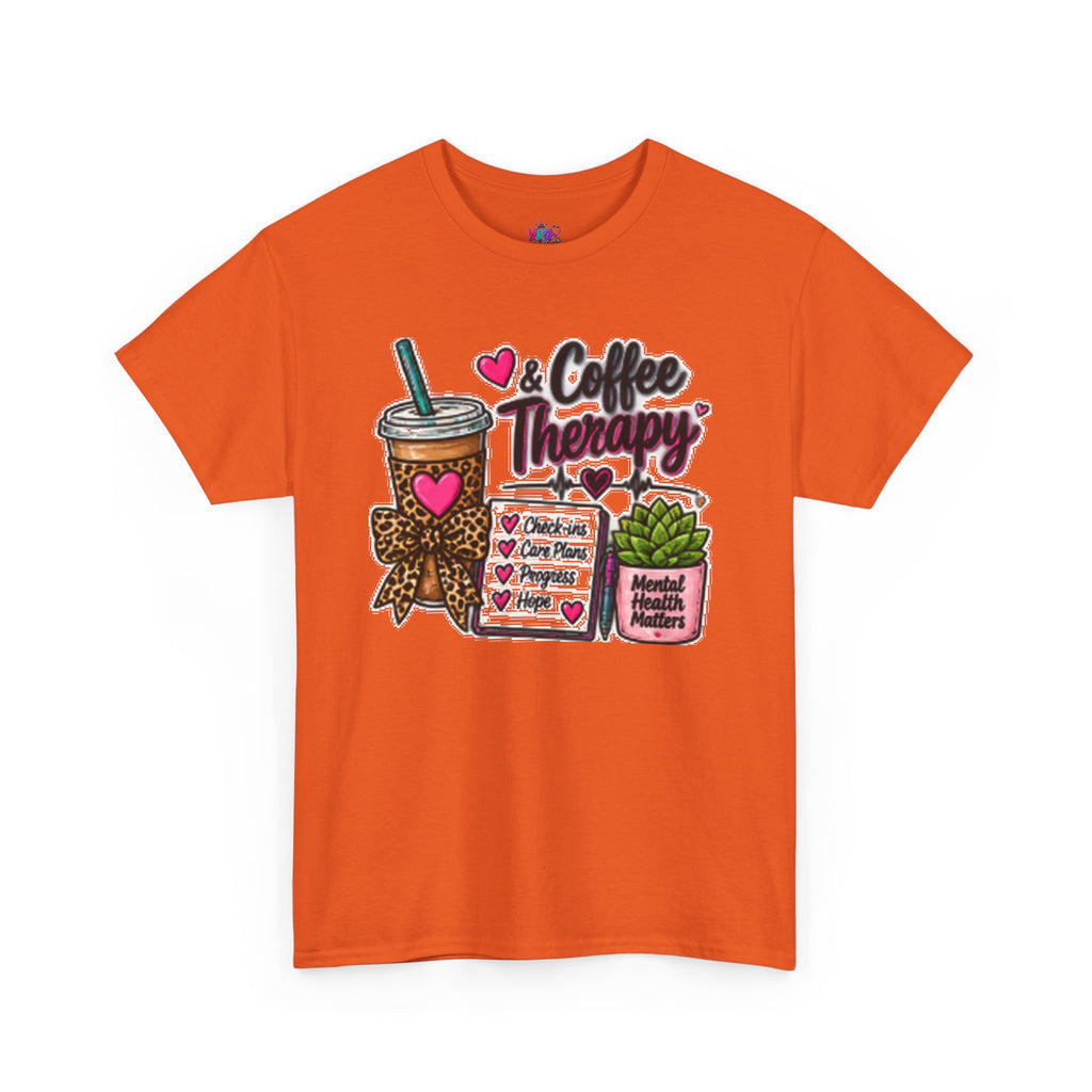 Coffee Therapy T-Shirt — Coffee, Plants & Self-Care Graphic Tee