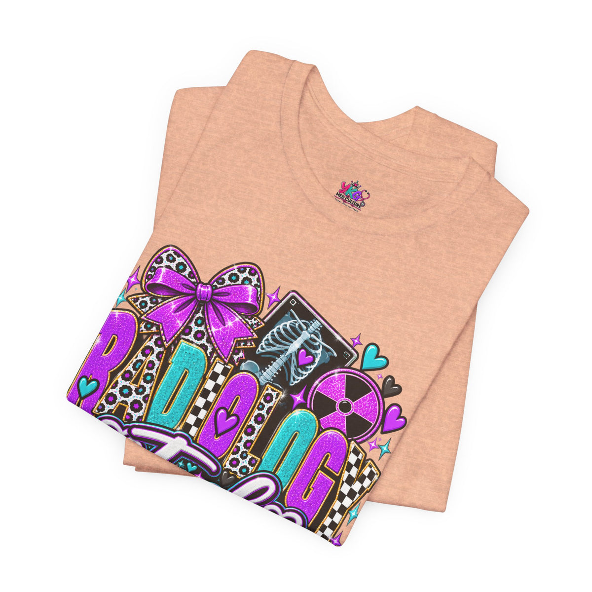 Radiologic Tech Graphic Tee — Cute X-Ray & Hearts Radiology Shirt