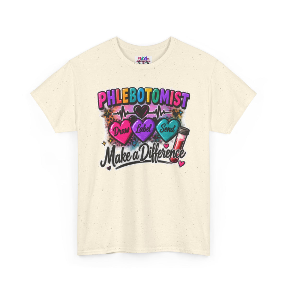 Phlebotomist Make a Difference Tee — Heartbeat & ‘Dream Love Send’ Graphic Shirt