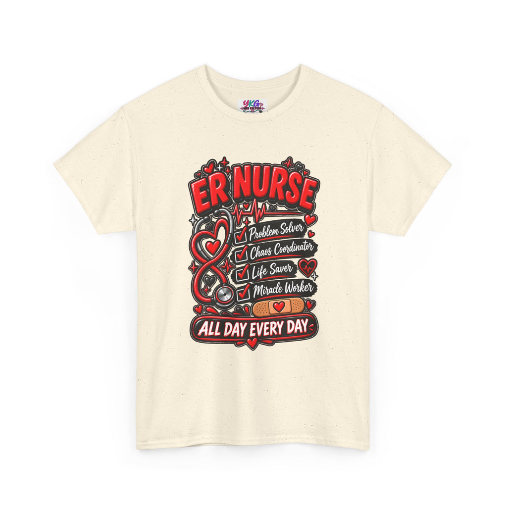 ER Nurse T-Shirt — "All Day Every Day" Proud Emergency RN Graphic Tee
